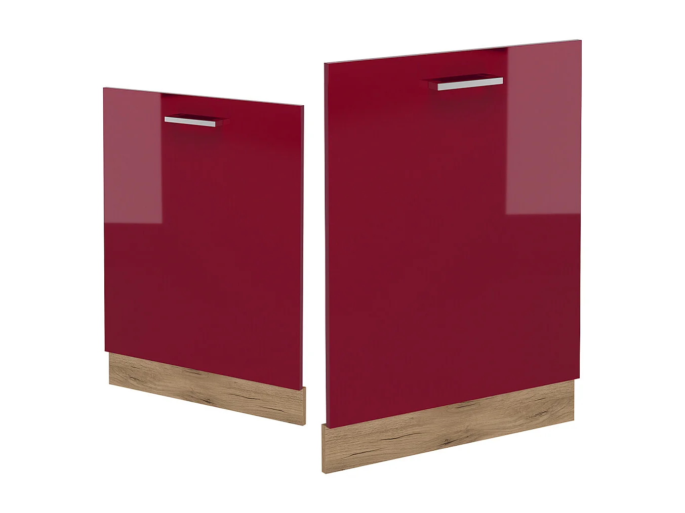 Geschirrspülblende rot hochglanz 60x1.6x81.8 r-line