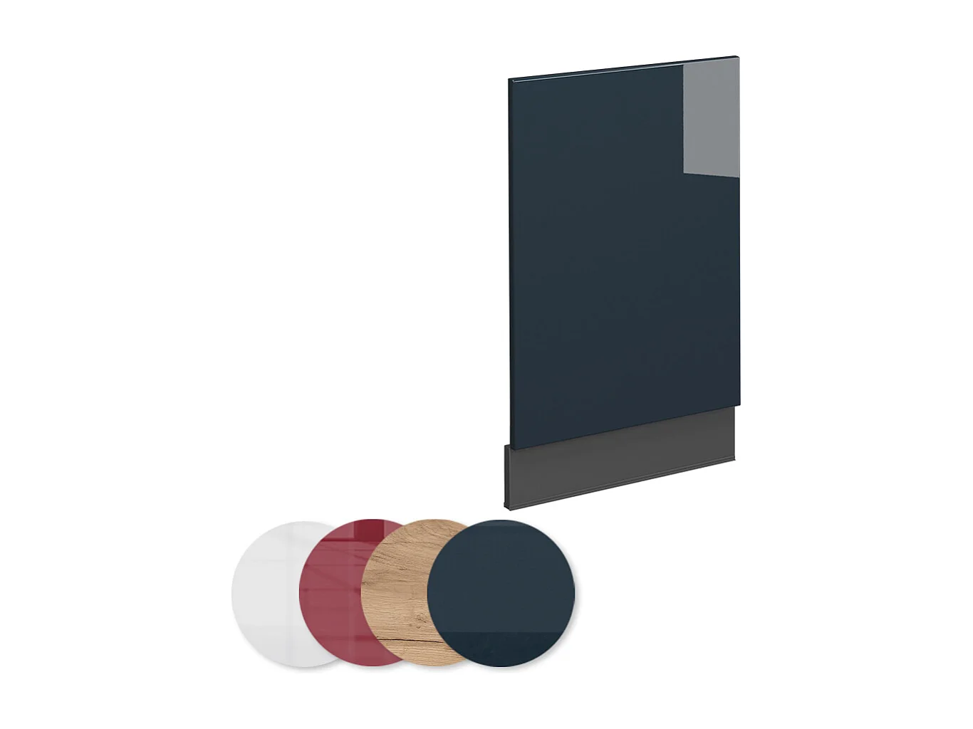 Façade bleu foncé brillant 45x1.6x67.4 fame-line