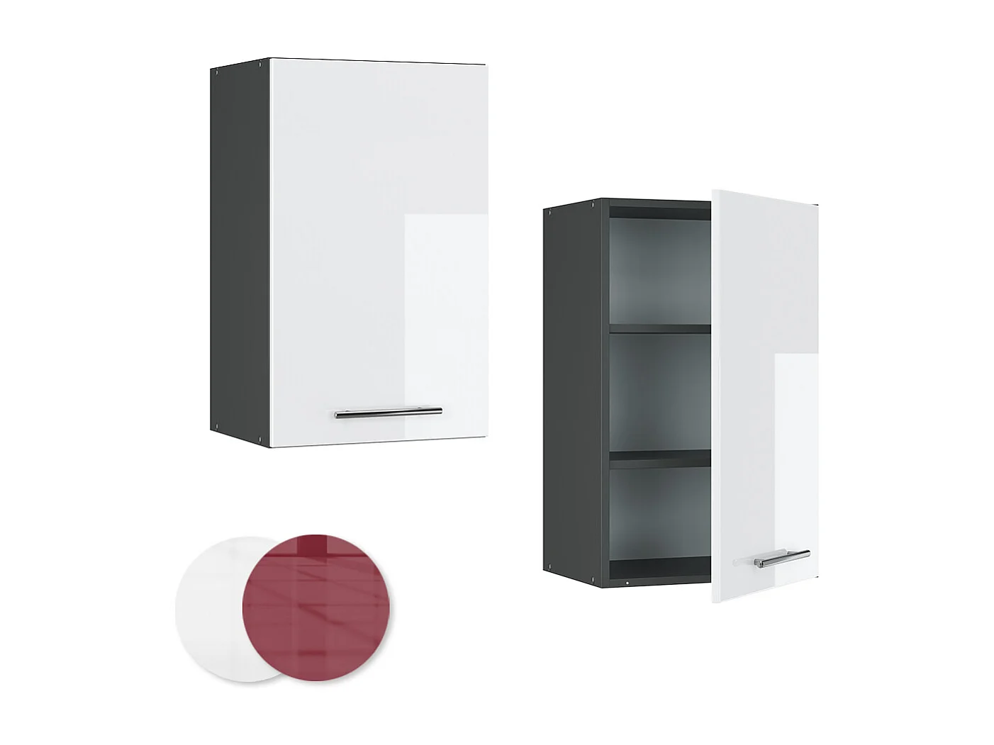 Armario colgante blanco alto brillo 45x34.1x72 fame-line