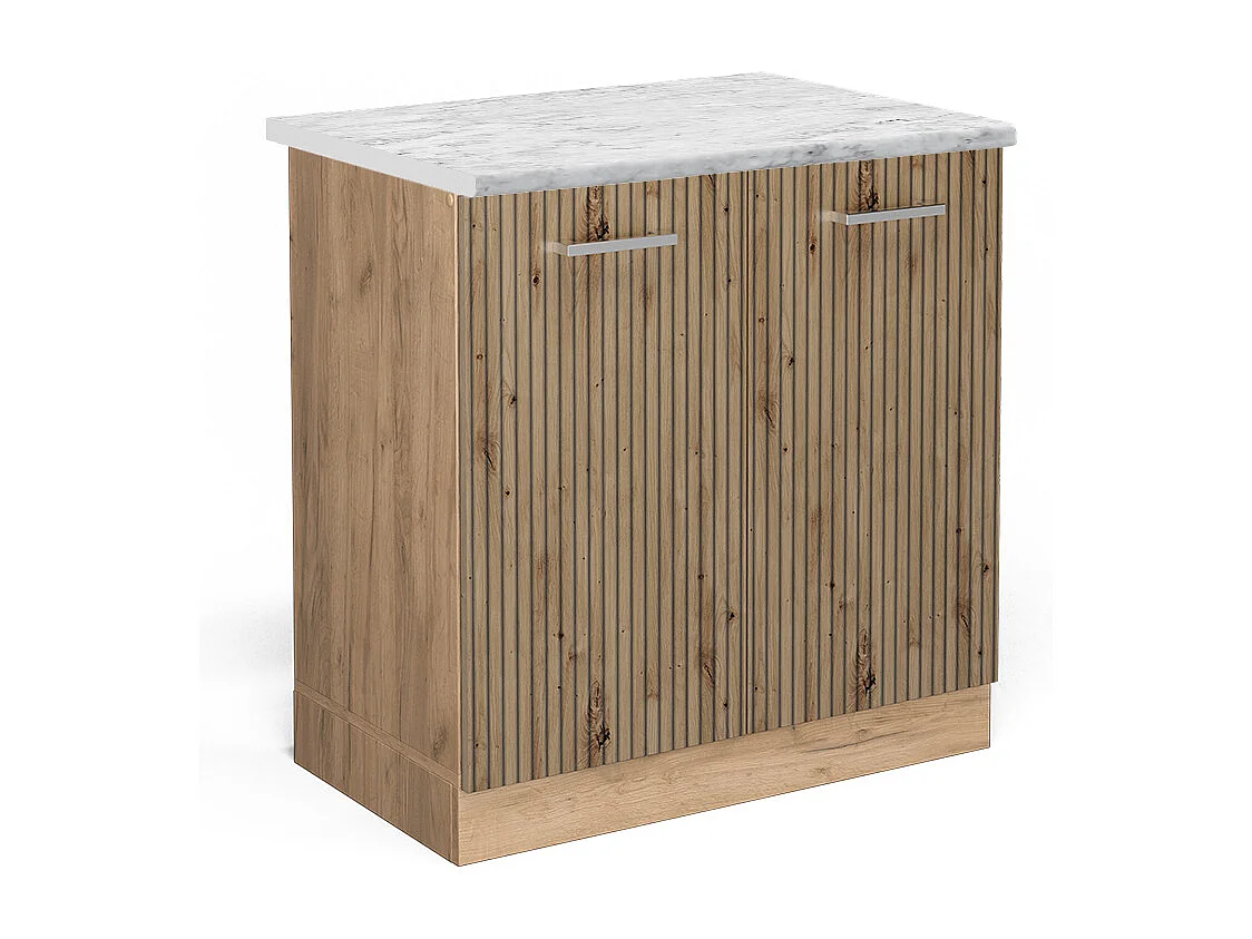 Armario bajo para fregadero roble artesanal 80x60x81.6 r-line