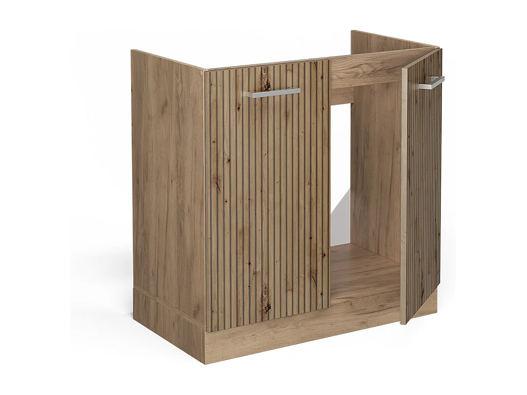 Meuble bas sous-évier chêne artisan 80x60x81.6 r-line