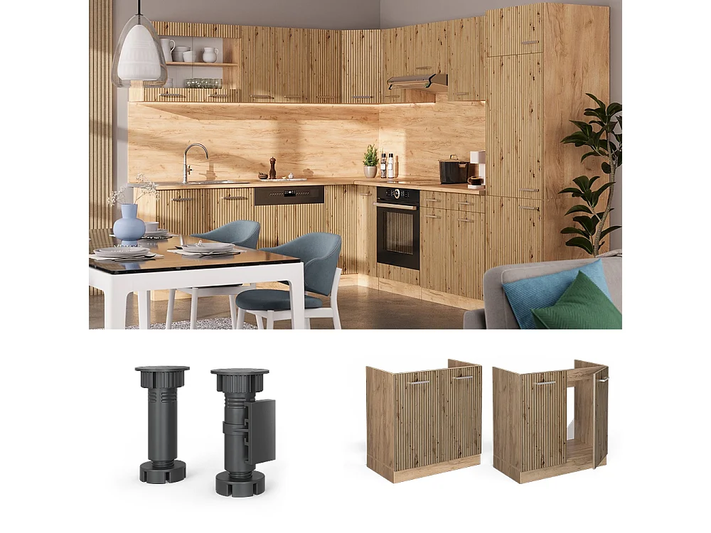 Vaskeskab håndværker egetræ 80x60x81.6 r-line
