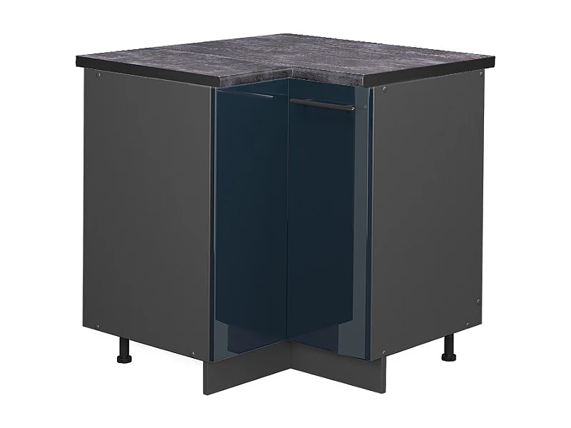 Meuble dangle bleu foncé brillant 80.5x60x82 fame-line