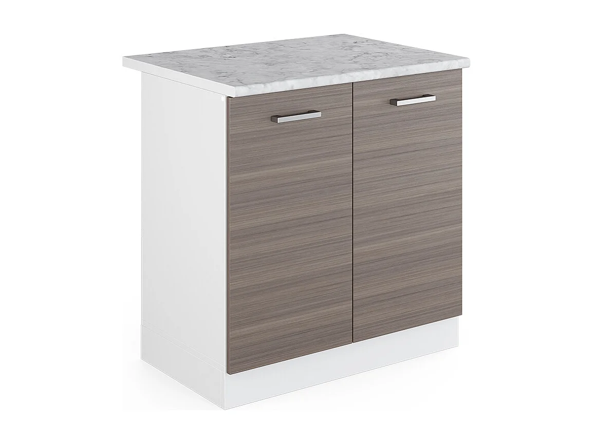 Meuble bas sous-évier gris noble 80x60x81.6 r-line