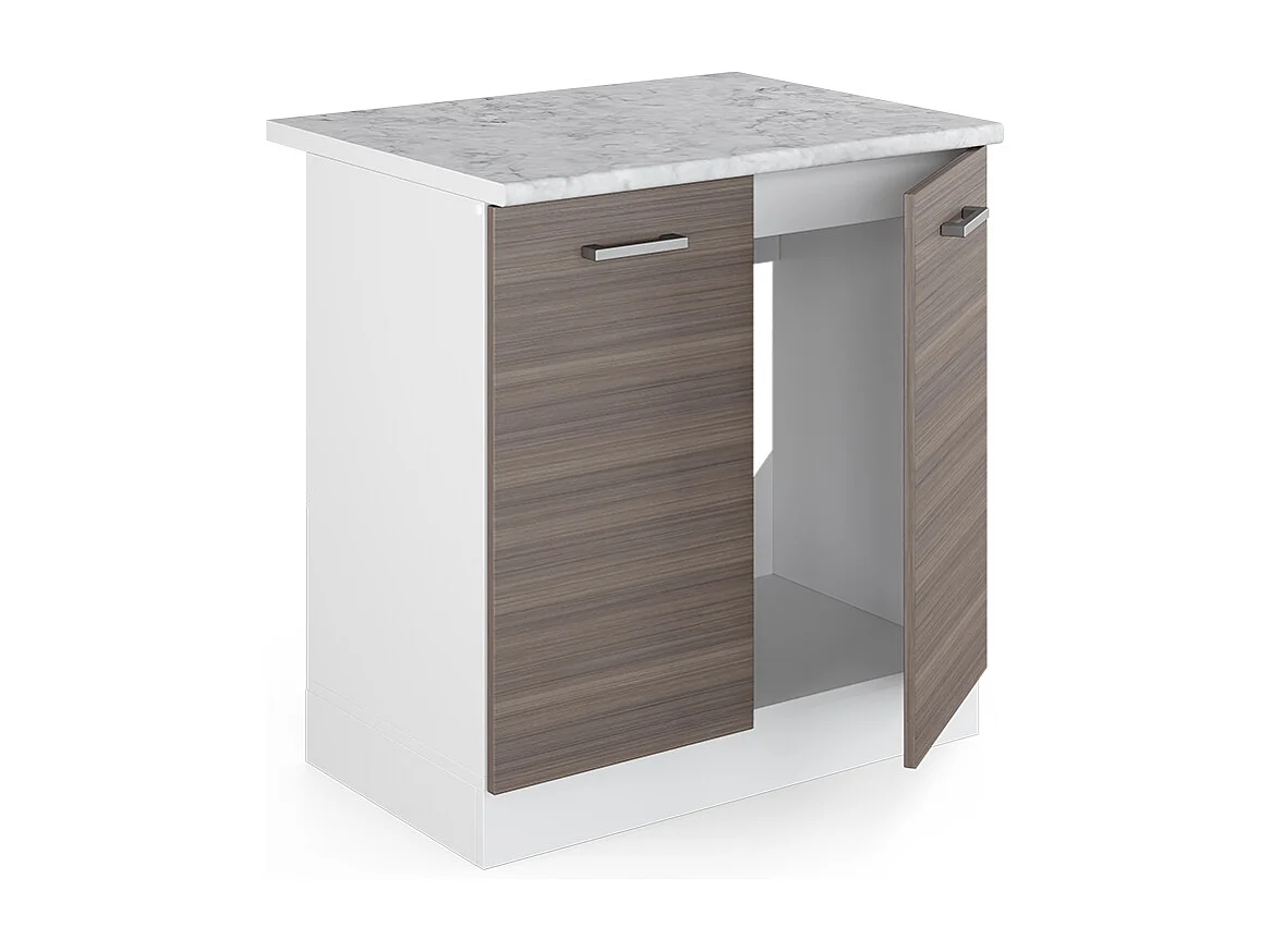 Meuble bas sous-évier gris noble 80x60x81.6 r-line