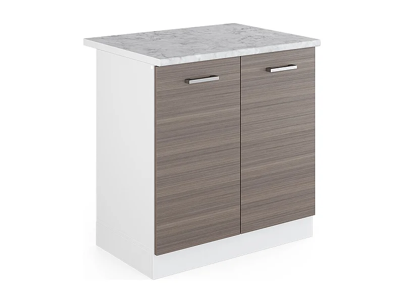 Meuble bas sous-évier gris noble 80x60x81.6 r-line