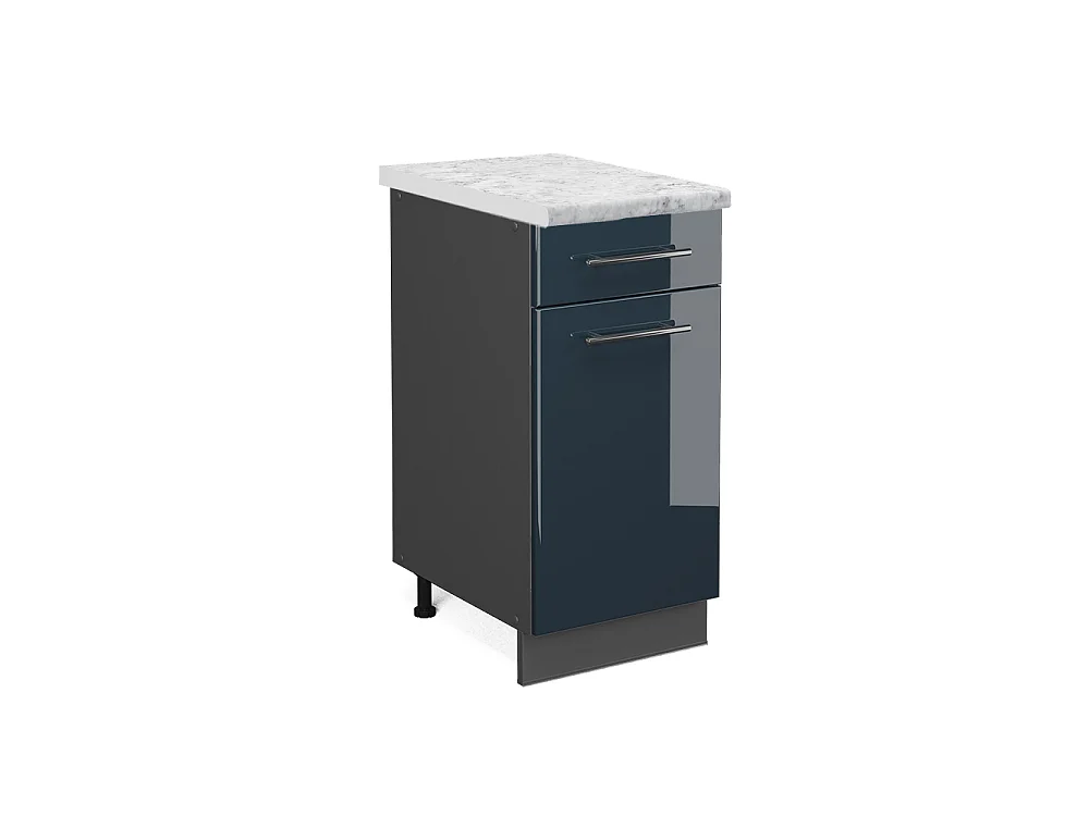 Keukenonderkast donkerblauw hoogglans 40x60x82 fame-line