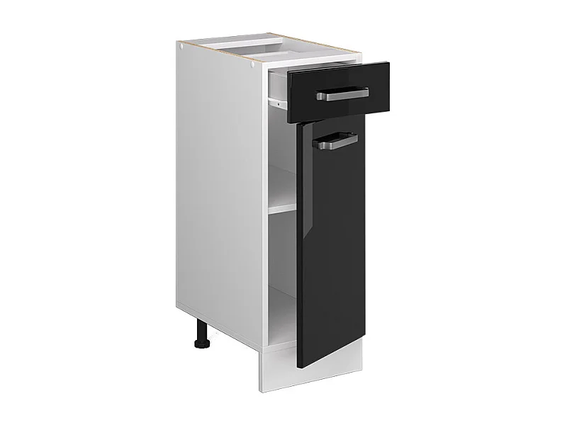 Mueble bajo de cocina negro brillo intenso 30x46x81.6 r-line