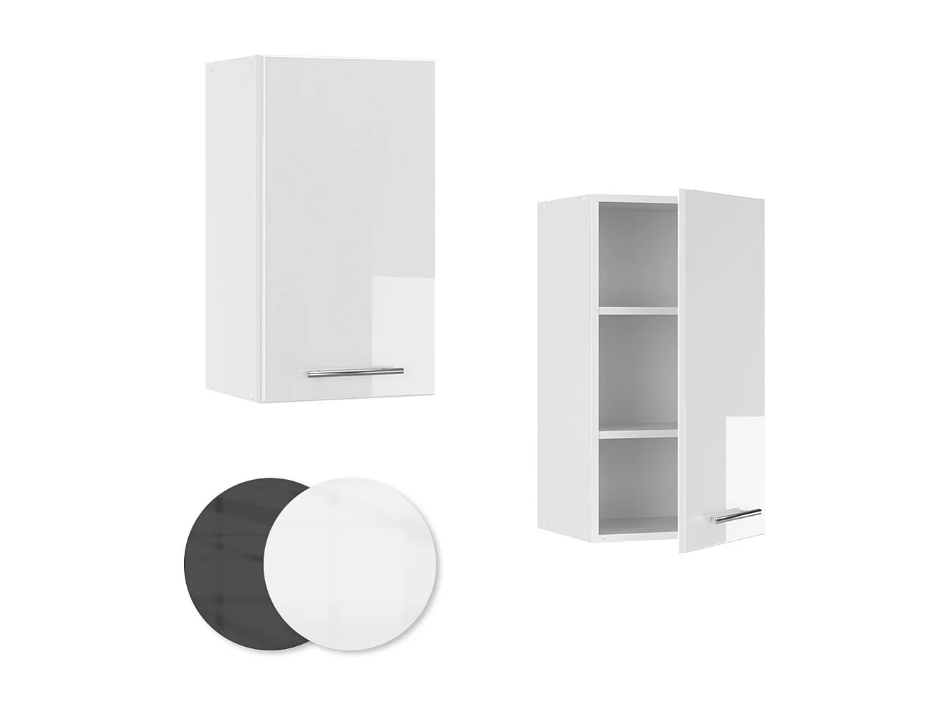 Armario colgante blanco alto brillo 40x34.1x72 fame-line