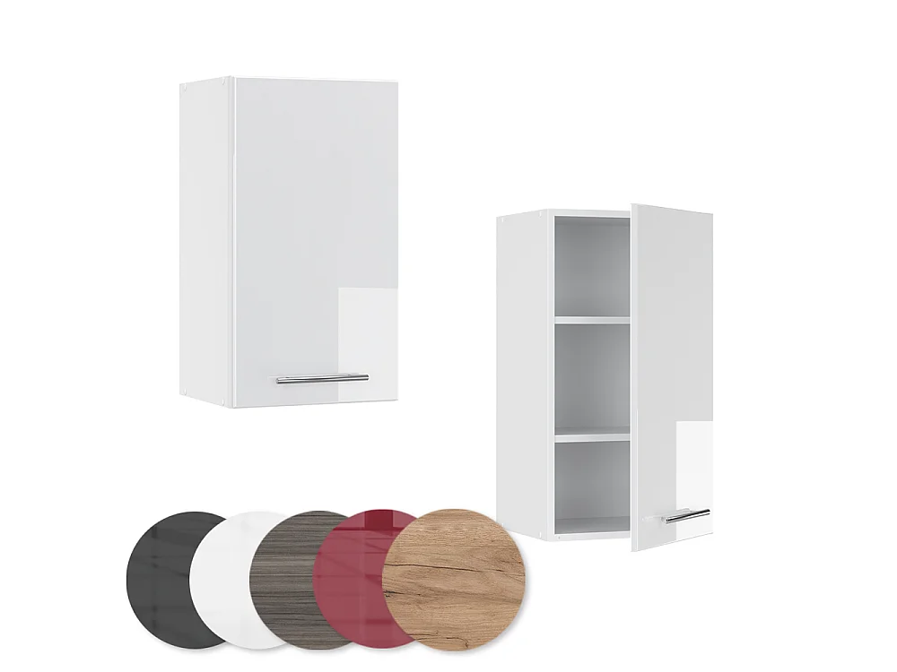 Wall cabinet white high gloss 40x34.1x72 fame-line