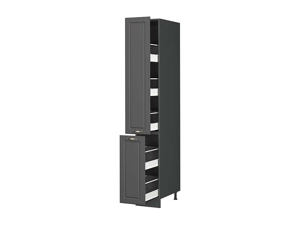 Mobiletto base per cucina Antracite-oro rustico 30x58x206.8 fame-line