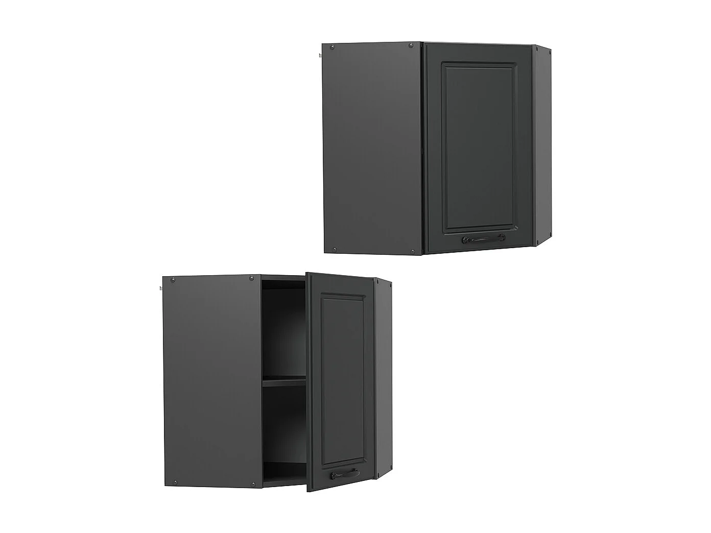 Hoek hangkast antraciet landhuis 57x34.1x60 r-line