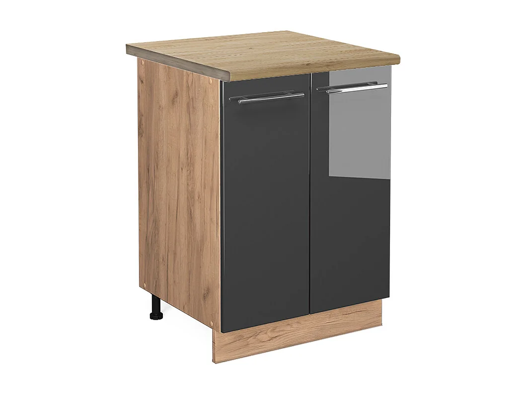 Küchenunterschrank anthrazit hochglanz 60x60x82 fame-line