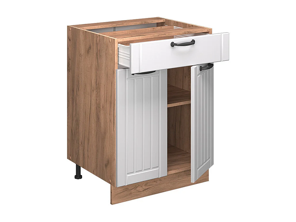 Meuble cuisine blanc campagne 60x60x82 fame-line