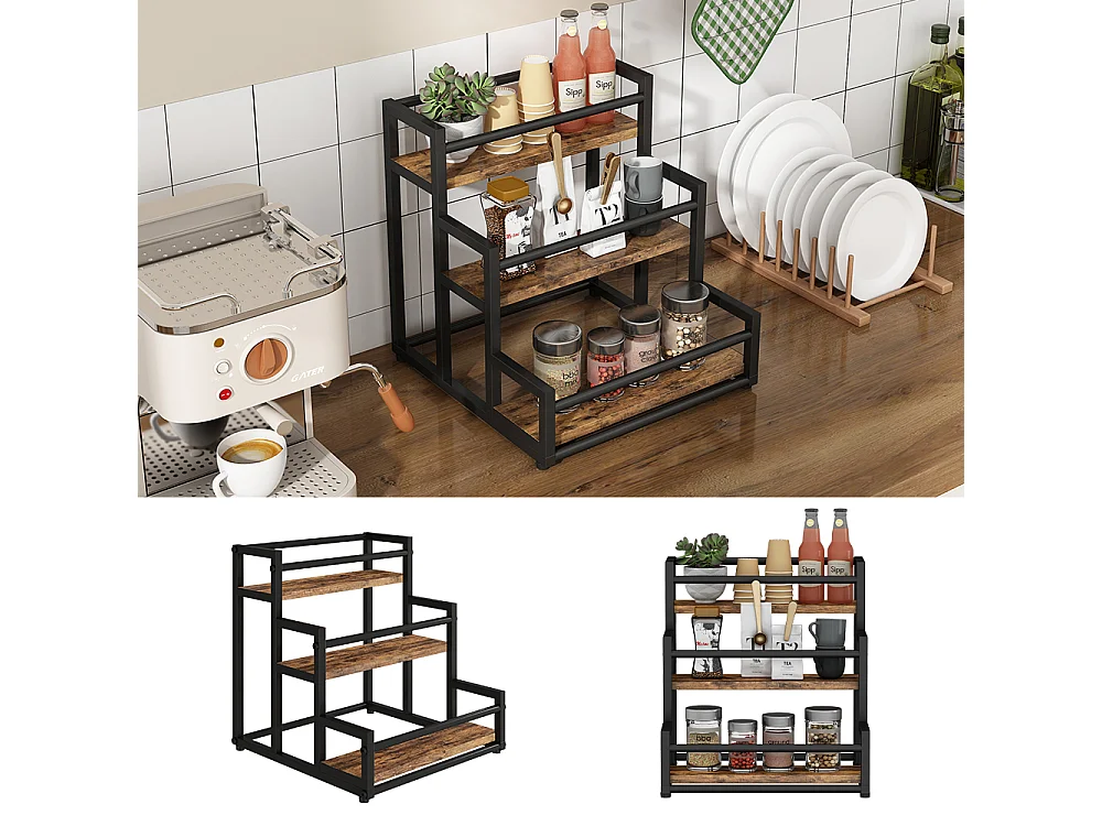 Küchenregal eiche rustikal 33x34x34 fyrk