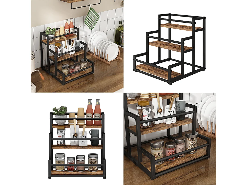 Küchenregal eiche rustikal 33x34x34 fyrk