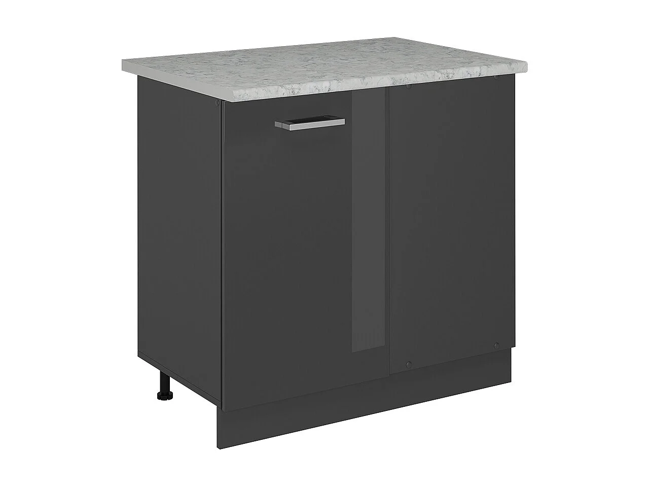 Armario de esquina antracita alto brillo 86x60x81.6 r-line