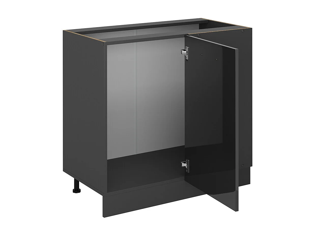 Armario de esquina antracita alto brillo 86x60x81.6 r-line
