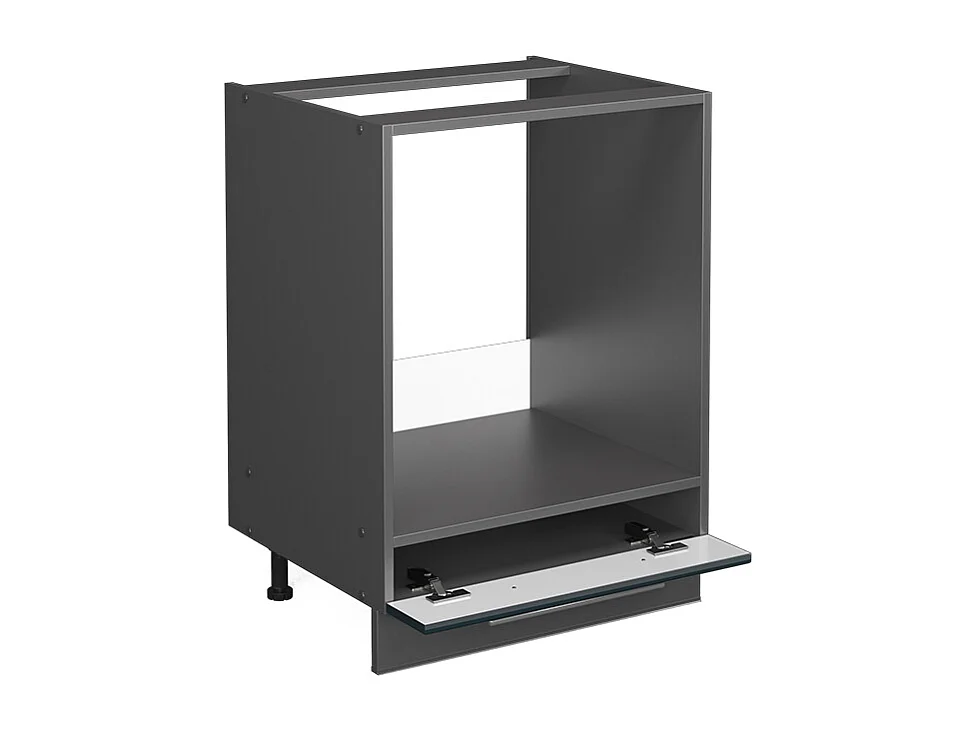 Meuble pour four bleu foncé brillant 60x51.6x82 fame-line