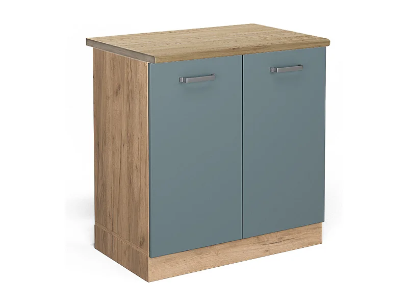 Armario bajo para fregadero gris azulado 80x60x81.6 r-line