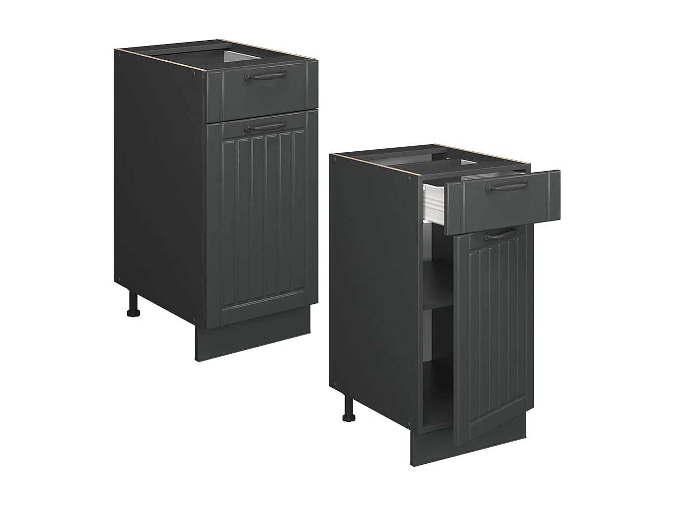 Mueble bajo de cocina gris oscuro 40x51.6x82 fame-line