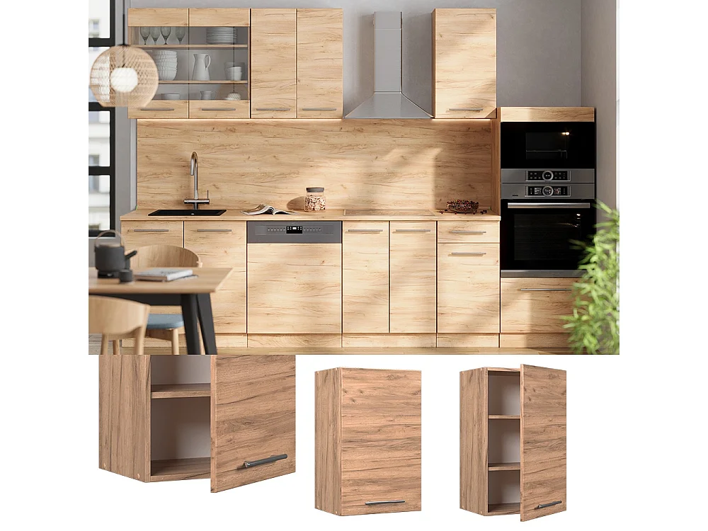 Wall cabinet gold power oak 45x34.1x72 fame-line