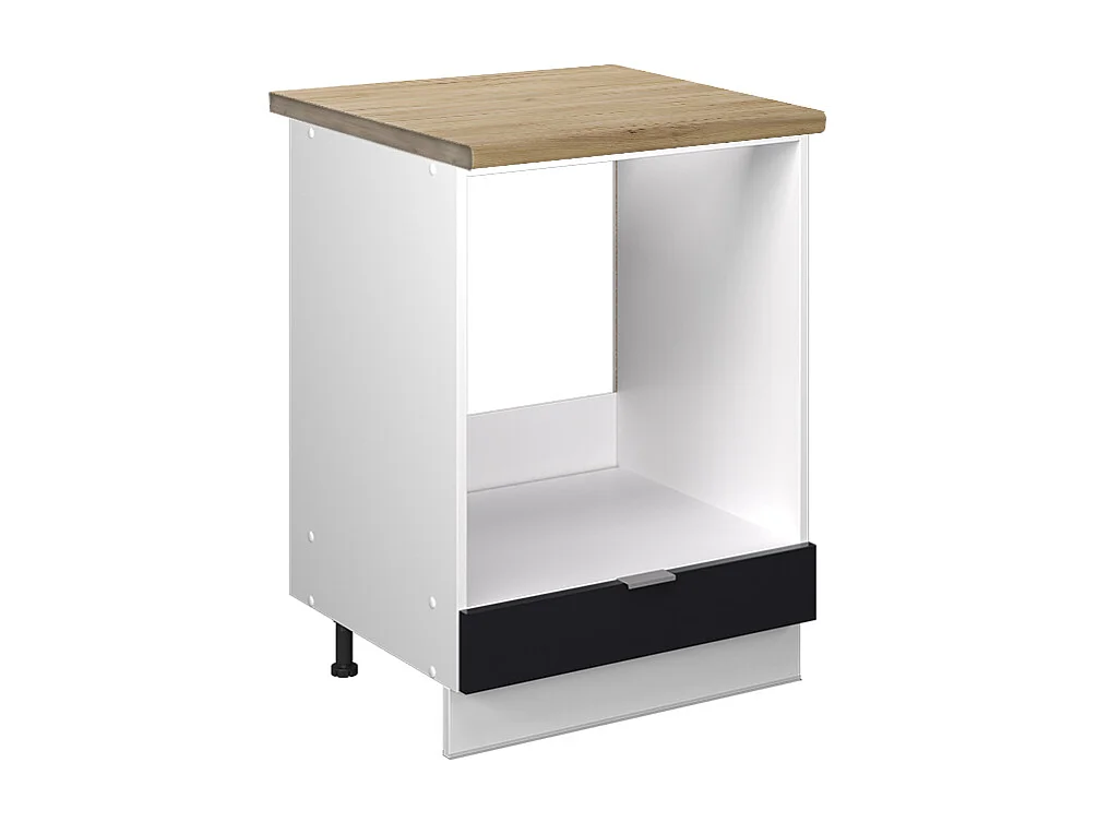 Meuble pour four noir rayé 60x60x82 fame-line