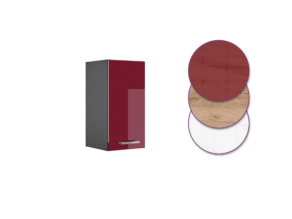 Wall cabinet red high gloss 30x31x60 r-line