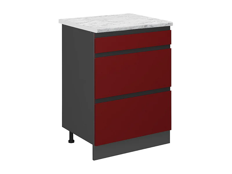 Küchenunterschrank rot 60x60x81.6 r-line