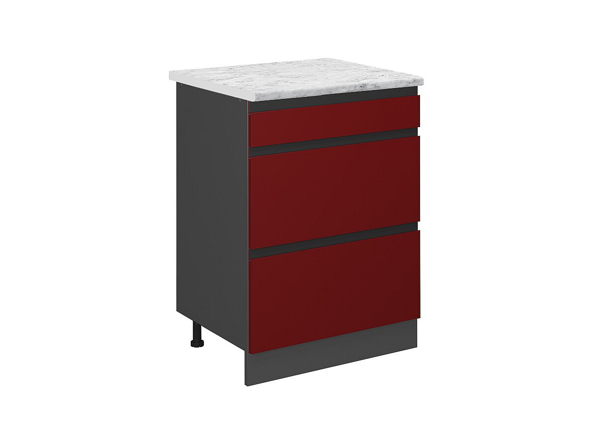 Meuble cuisine rouge 60x60x81.6 r-line