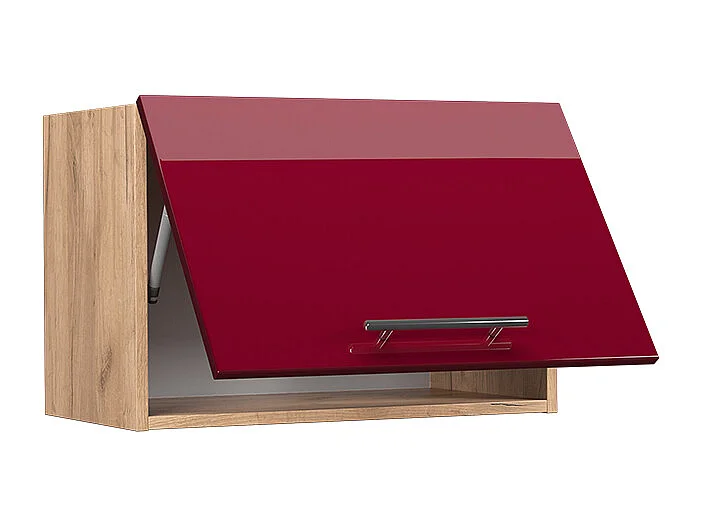 Elément haut de cuisine rouge bordeaux haute brillance 60x34.1x40 fame-line