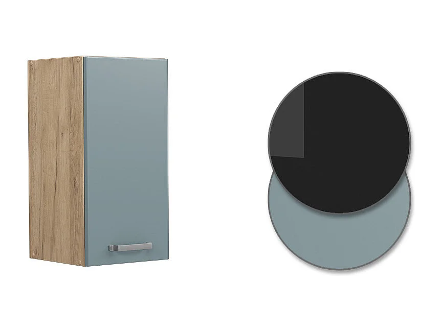 Elément haut de cuisine bleu-gris 30x31x60 r-line