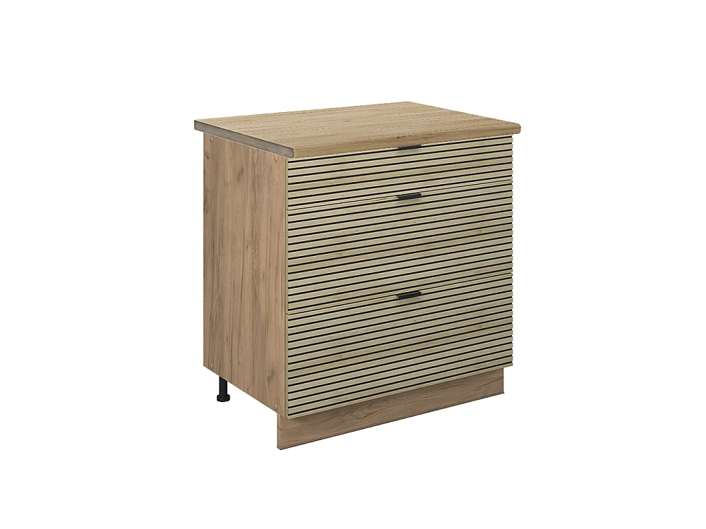 Meuble cuisine panneau en chêne 80x60x82 fame-line