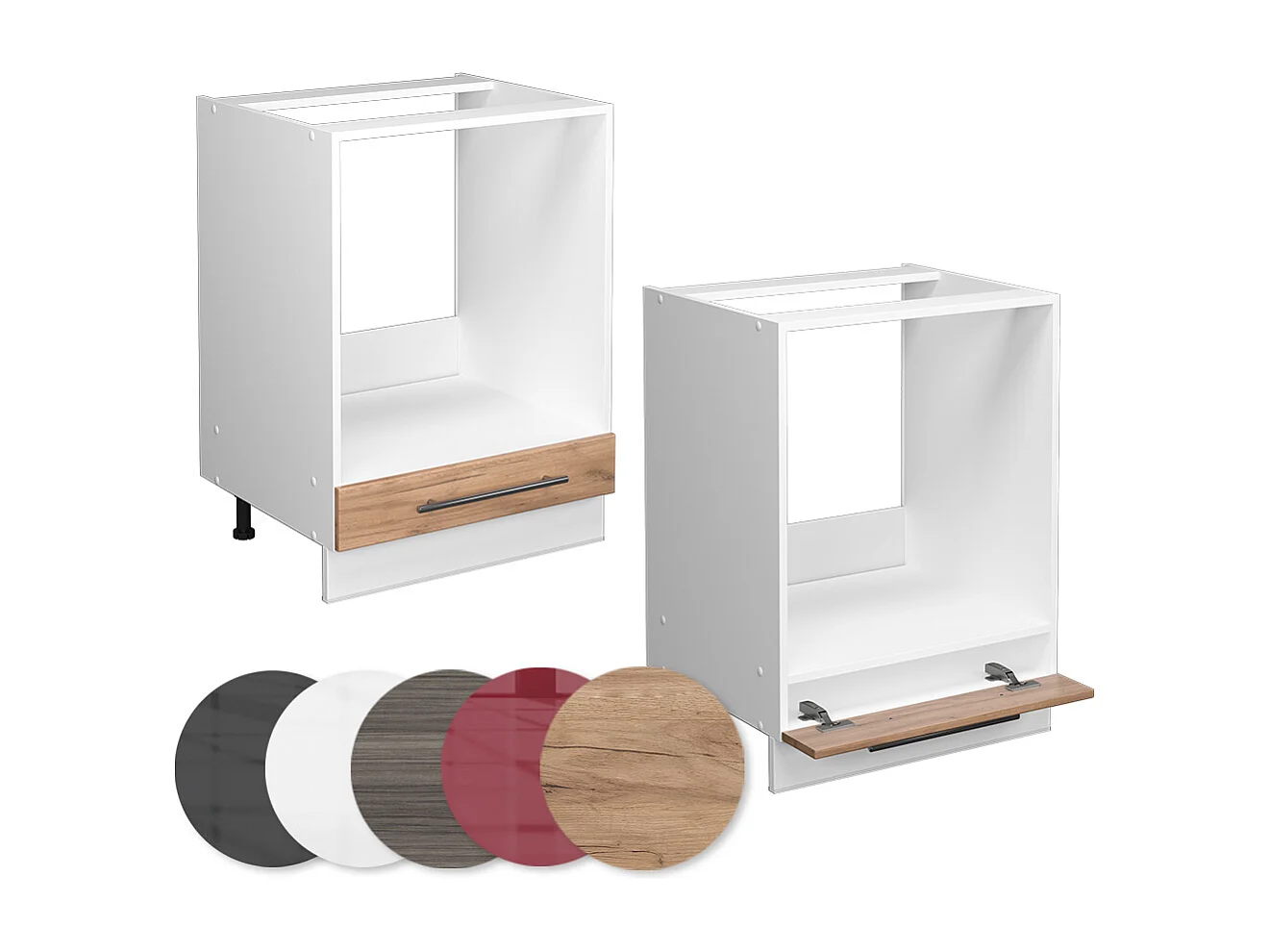 Meuble pour four chêne de force doré 60x51.6x82 fame-line