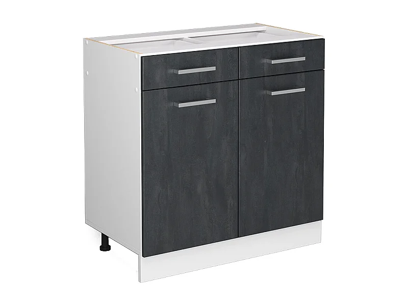 Meuble cuisine béton noir 80x46x81.6 r-line