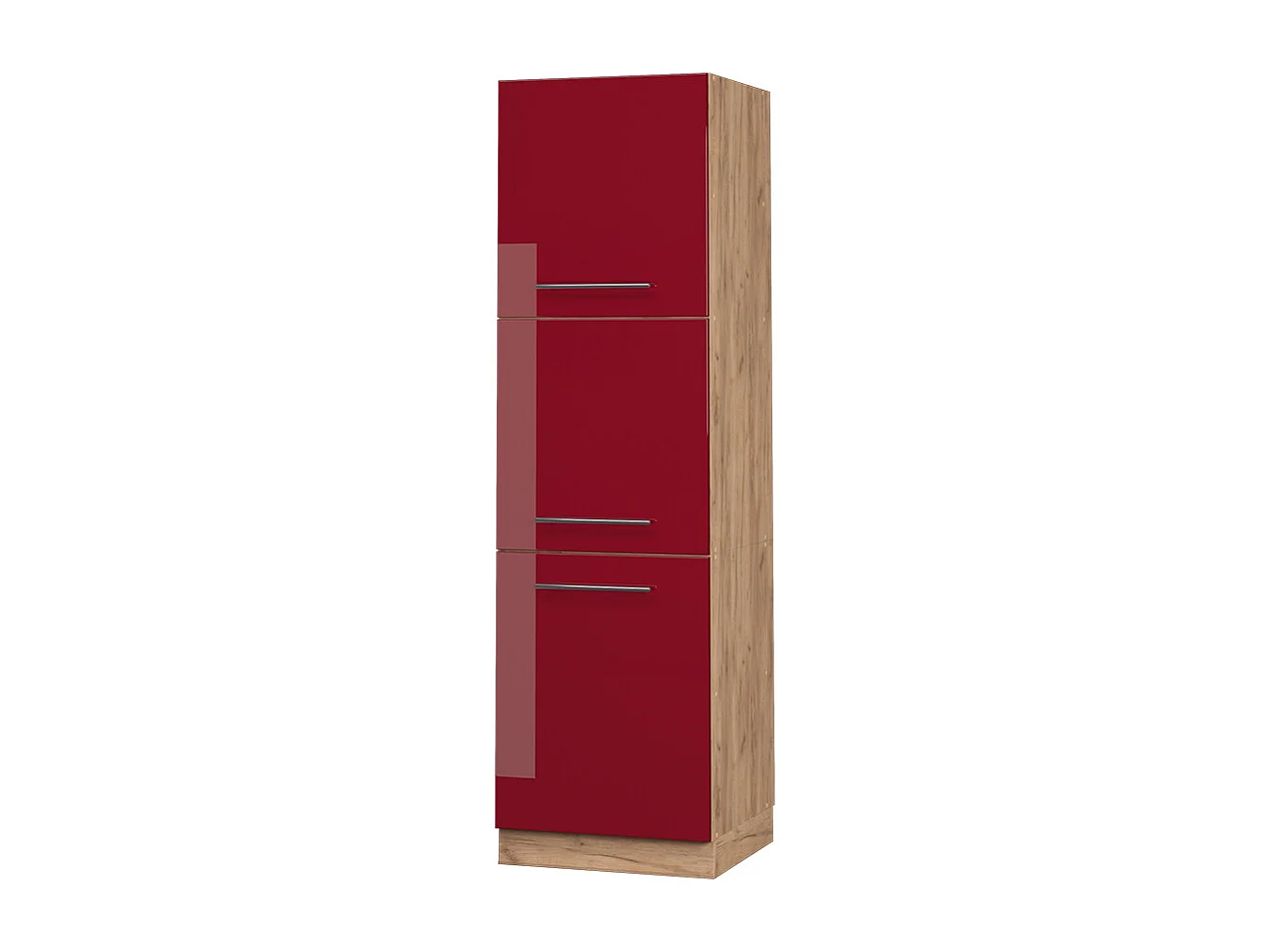 Meuble pour four rouge bordeaux haute brillance 60x58x206.8 fame-line