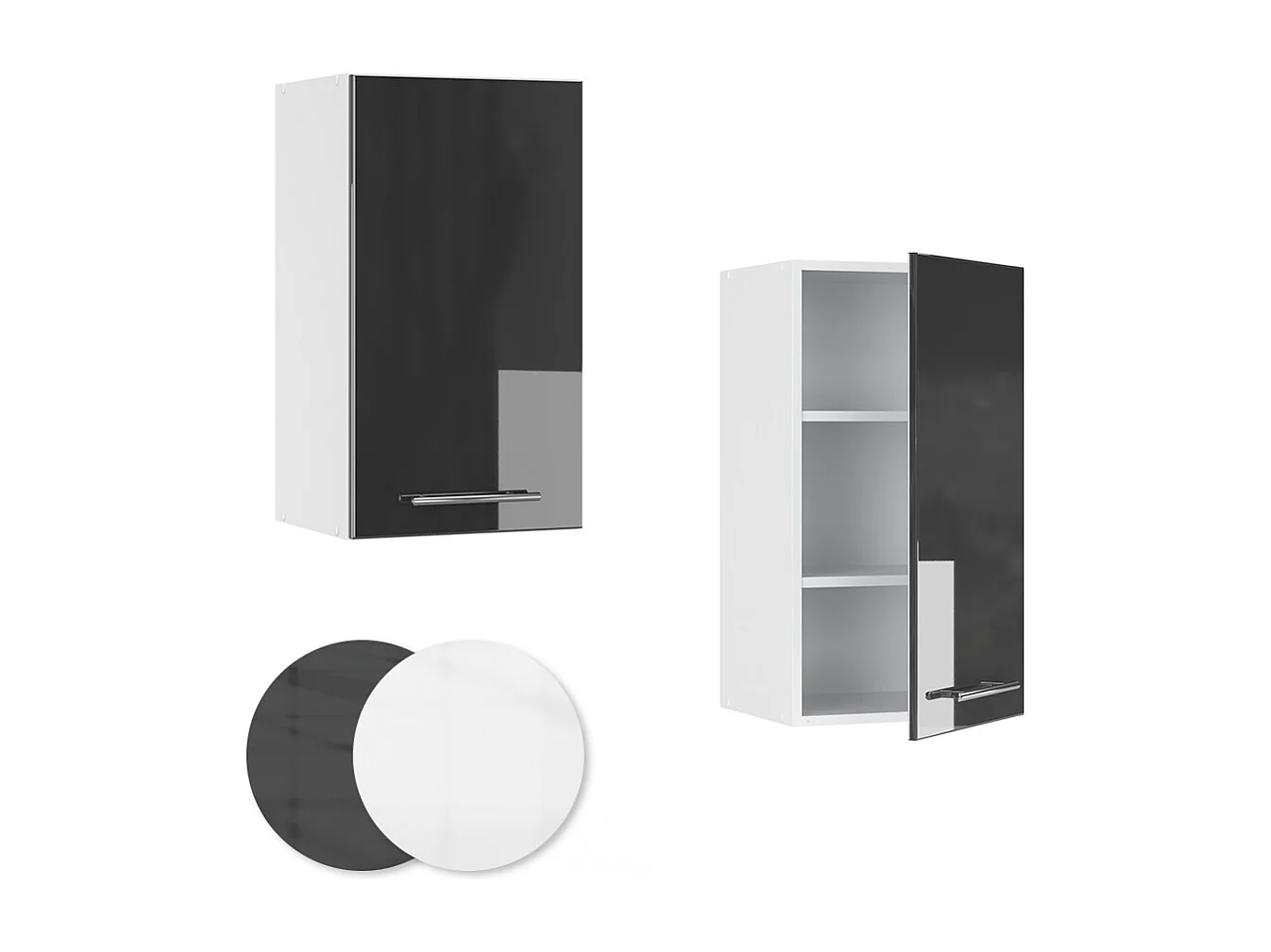 Armario colgante antracita alto brillo 40x34.1x72 fame-line