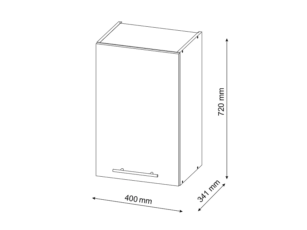 Pensile da cucina antracite lucido 40x34.1x72 fame-line