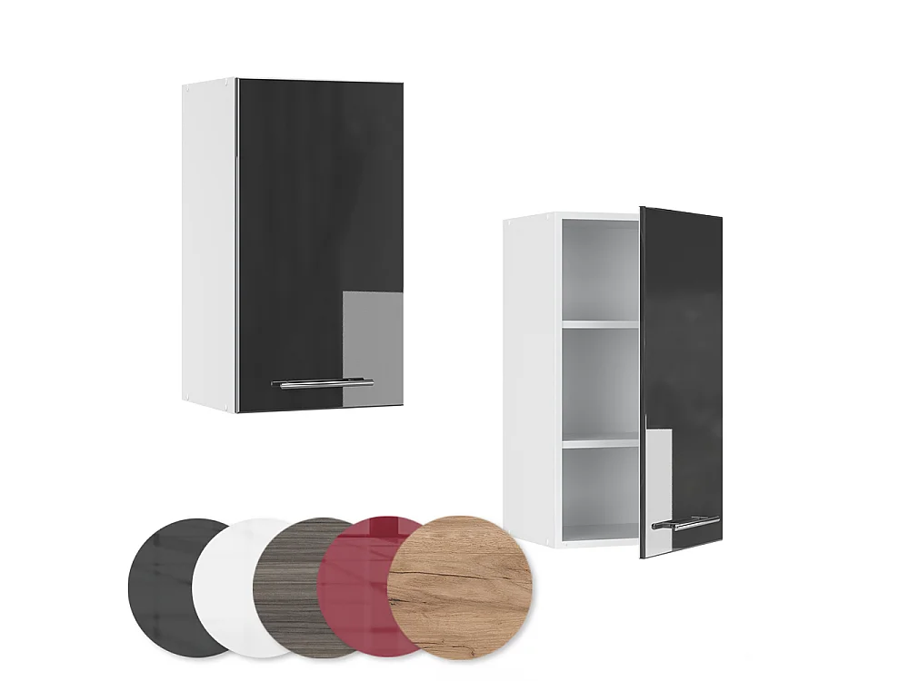Pensile da cucina antracite lucido 40x34.1x72 fame-line
