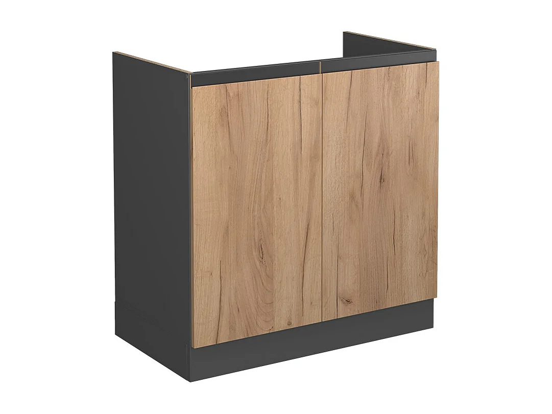 Mueble bajo de cocina roble dorado 80x46x81.6 r-line