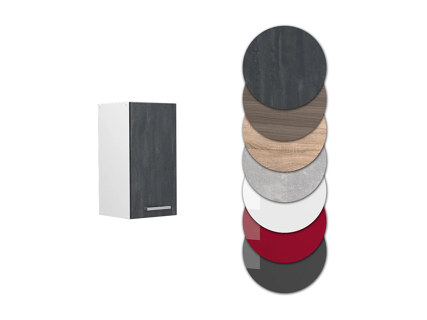 Hangkast zwart beton 30x31x60 r-line