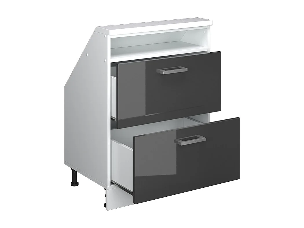 Mobile cucina sottotetto antracite lucido 60x46x81.6 r-line