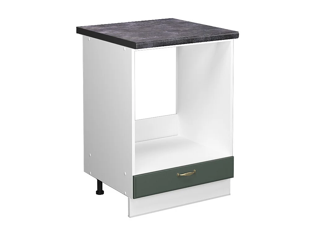 Armario para horno empotrado verde dorado casa de campo 60x60x82 fame-line