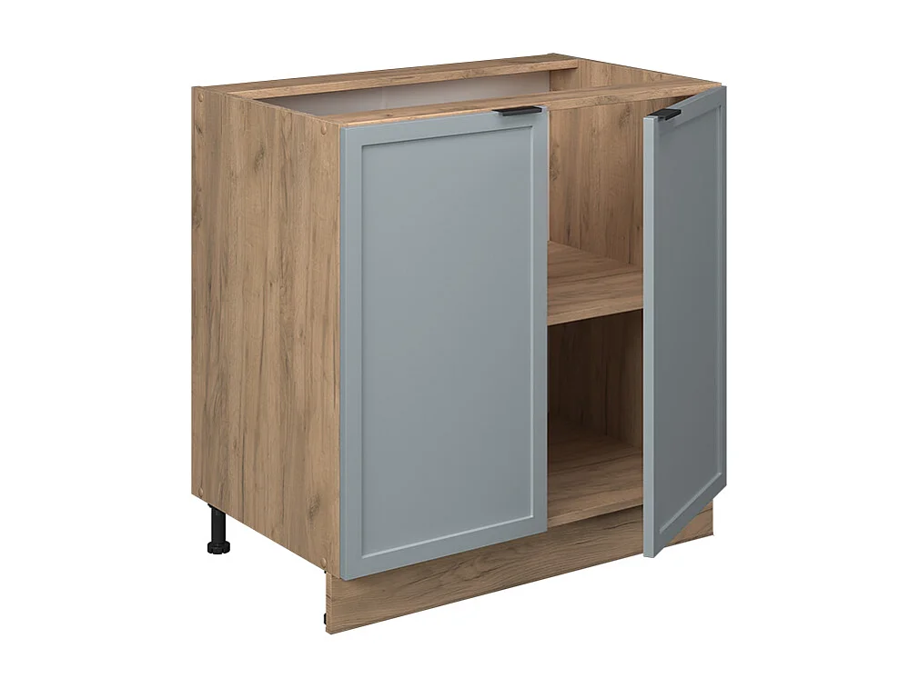 Meuble bas de cuisine bleu clair-gris 80x51.6x82 fame-line