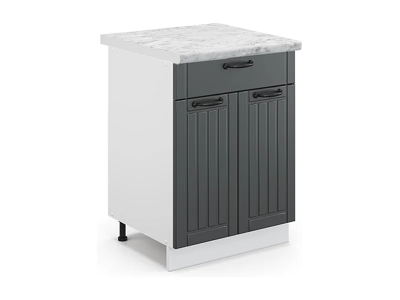 Keukenonderkast antraciet landhuis 60x60x82 fame-line