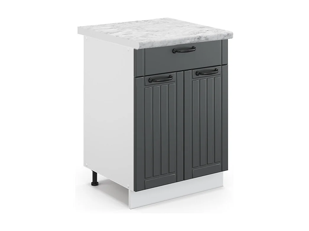 Meuble cuisine anthracite campagne 60x60x82 fame-line