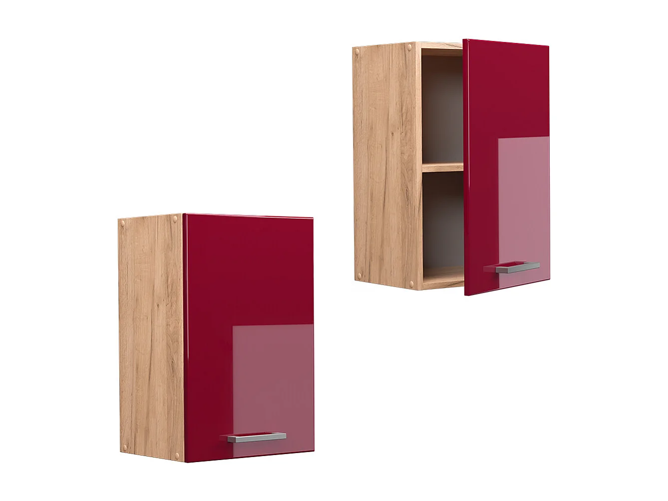 Hängeschrank rot hochglanz 40x31x60 r-line