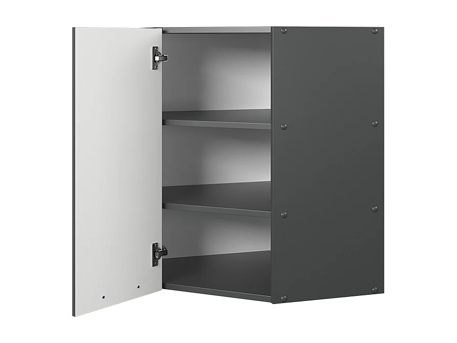 Armario colgante de esquina gris oscuro 57x34.1x72 fame-line