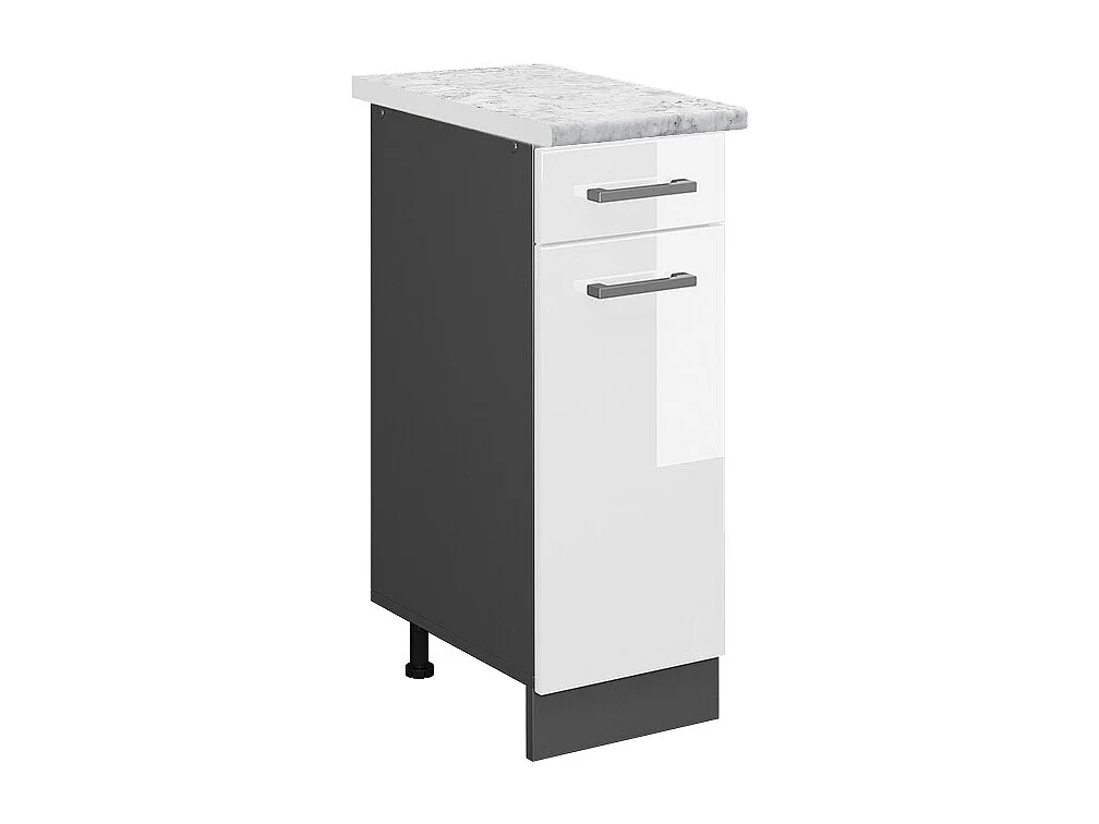 Mueble bajo de cocina blanco alto brillo 30x60x81.6 r-line