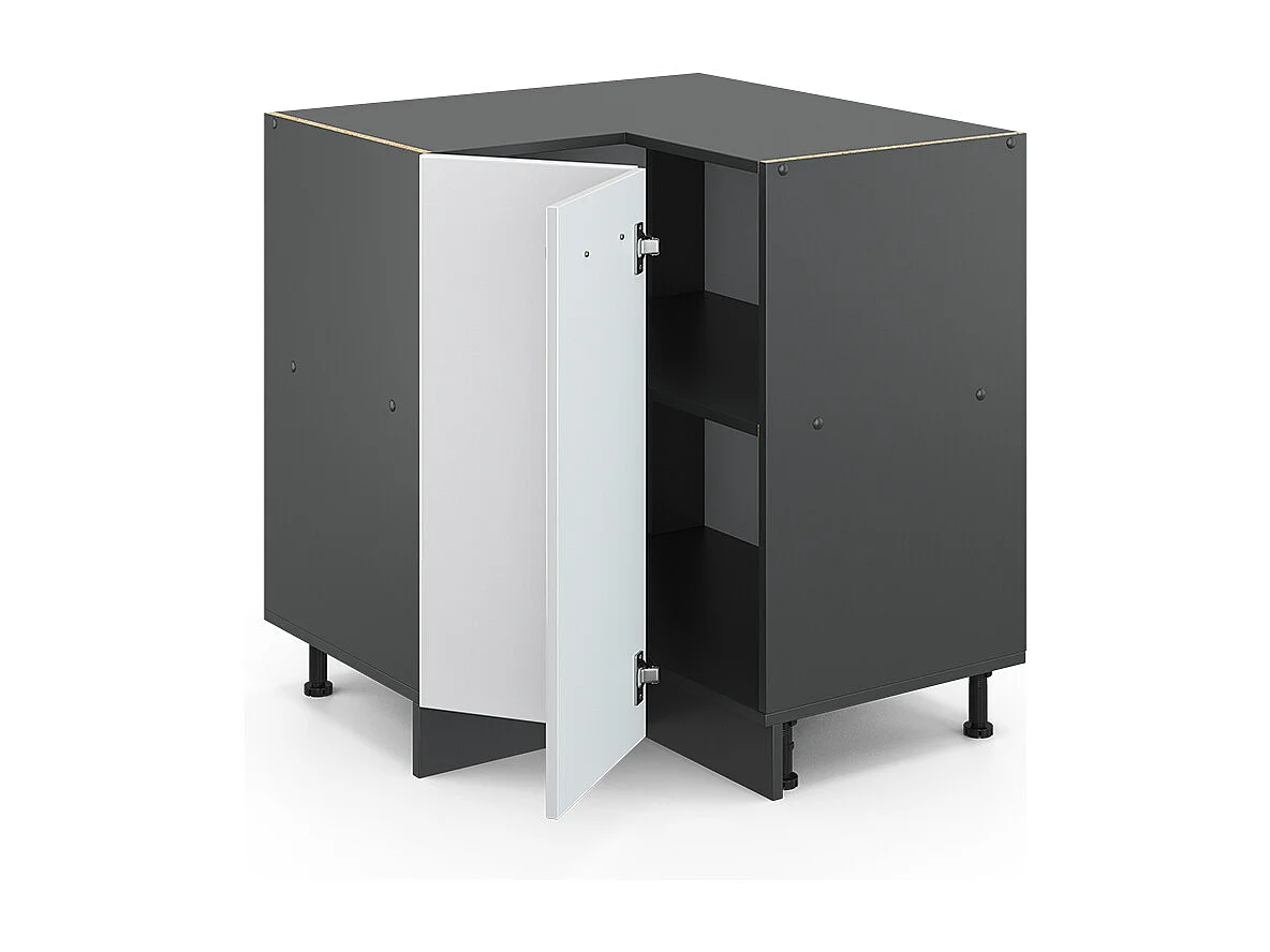 Mobile ad angolo cucina bianco lucido 75.6x60x81.6 r-line